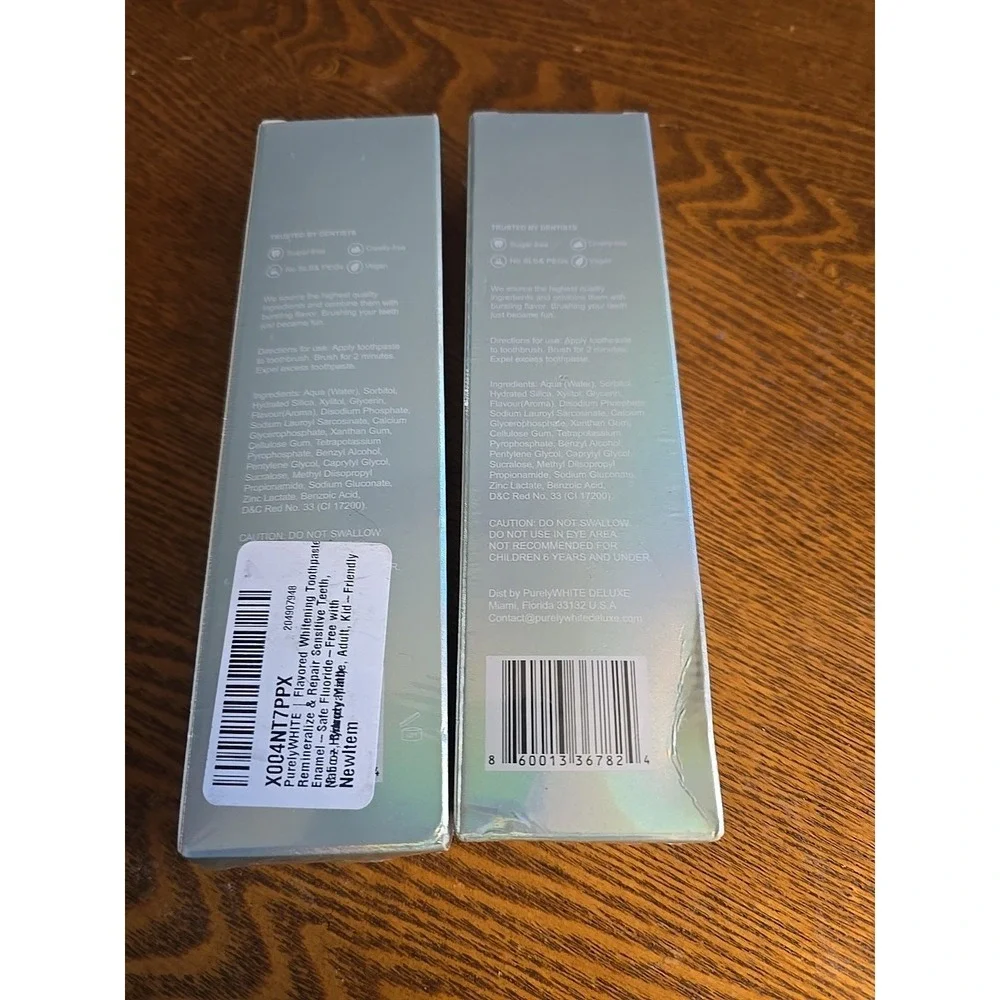 Sealed Purelywhite Mint Toothpaste Purely White Advanced Whitening Vegan Lot - 2